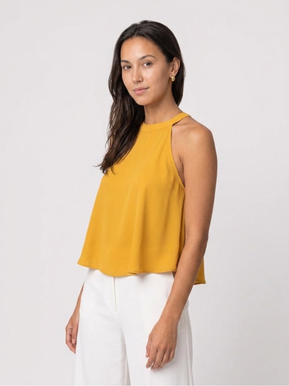 STUDIO F, Muted Yellow, Crop Top